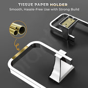 Plantex Paper Holder for Bathroom/Pure Brass Toilet Paper Holder/Tissue Paper Roll Holder/Bathroom Accessories - Pack of 1 (APS-DL-09, Chrome)