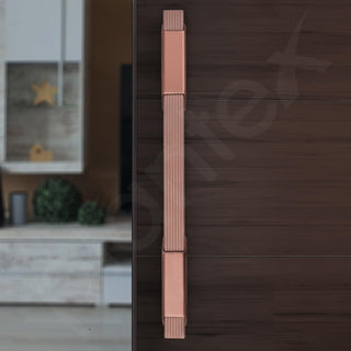 Plantex Door Handle/14 Inch Main Door Handle/Aluminium Door Handle/Pull-Push Door Handle/Door Accessories (Pack of 1, Rose Gold)
