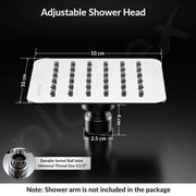 Plantex Stainless Steel 100 mm Rain Flow Overhead Shower with Water Saving Nozzle/Bathroom Shower/Adjustable Shower Head for Bathroom without Arm - (APS-617-Chrome)