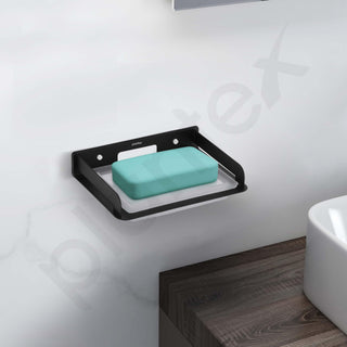 Plantex Soap Holder for Bathroom/Stainless Steel Soap Case/Soap Stand/Bathroom Accessories - Pack of 1 (Black)