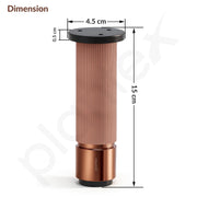 Plantex 6 Inch Sofa Leg for Bed Furniture/Aluminium Sofa Leg for Table/Support Legs/Furniture Leg - Pair of 2 (4 Piece) (DTS-77,Rose Gold)
