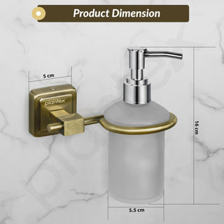 Plantex 304 Grade Stainless Steel Liquid Soap Dispenser/Shampoo Dispencer/Handwash Bottle Stand - Decan (Brass Antique)