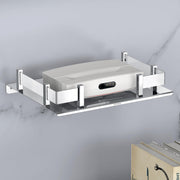 Plantex Stainless Steel Set Top Box Shelf for Wall/Multi-Functional Shelf for Home - 8 x 10 inch (Chrome Finish)