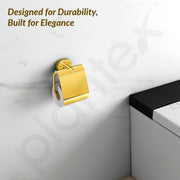 Plantex J4 Stainless Steel Toilet Paper Holder for Bathroom/Tissue Holder for Washroom/Toilet roll holder for Wall Mounted/Bathroom Accessories (PVD Gold Finish) Onix