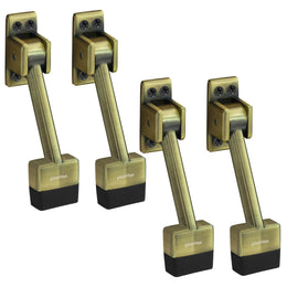 Plantex Door Stopper for Home/Stopper for Doors with Rubber Grip/Stops for Door - (5 Inch,Pack of 4) Brass Antique