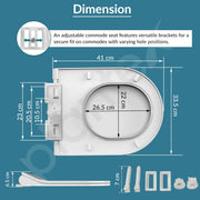 Plantex Polypropylene Toilet Seat/Western Toilet Seats For Bathroom/Soft Closing Toilet Seat/Seat For Commode - Round (Glossy White)