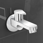 Plantex Pure Brass PAC-1802 Bib Cock Water Tap with Water Saving Aerator/Bib Tap with Brass Wall Flange and Teflon Tape-7 Year Warranty (Mirror Chrome Finish)