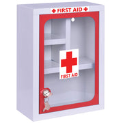 Plantex First Aid Box/Medicine Storage Box/Emergency First Aid Kit Box/Medical Box for Home, School & Office/Medicine Organizer with Multi Compartment - (Red & White) – Big Size Wall Mount – GI Steel