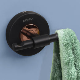 Plantex Brass with 304 Grade Stainless Steel Robe Hook/Cloth-Towel Hanger/Door Hanger-Hook Bathroom Accessories - RDAB (Black)