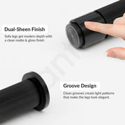 Plantex 4 Inch Sofa Leg for Bed Furniture/Aluminium Sofa Leg for Table/Support Legs/Furniture Leg - Pair of 3 (6 Piece) (DTS-77, Black)