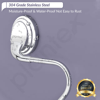 Plantex 304 Grade Stainless Steel Towel Ring for Bathroom/Hand Napkin Holder for Washbasin/Bathroom Accessories - Cubic (Chrome)