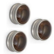Plantex Knobs for Drawers/Drawer Knobs/Round Knobs for Cabinets/Pull-Push Knob for Kitchen/Bedroom Drawer - Pack of 3 (Satin)