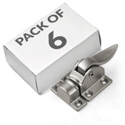 Plantex Cabinet Latch Ã¢â‚¬â€œ Heavy-Duty Hatch Case Bolt for Storage Units, Toolboxes, Kitchen Cabinets & Cupboards - Pack of 6 (Satin)