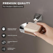 Plantex Soap Holder for Bathroom/Pure Brass Single Soap Dish/soap Stand/Soap Bar/Soap Case/Bathroom Accessories - Pack of 1 (APS-ASC-06, Chrome)