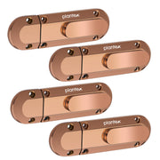 Plantex Door Stopper/Door Latch for Main Door/Baby Latch for Bathroom/Door Lock for Home and Office Doors - Pack of 4 (Rose Gold)