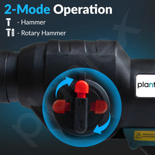 Plantex Electric Hammer Drill, 1.7J Impact Energy, SDS Chuck, Variable Speed 0-2000 RPM, Ideal for 6-10mm Boreholes – Heavy Duty Rotary Hammer - Black (Mainframe, Battery & Charger Not Included)