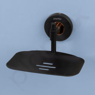 Plantex Brass with 304 Grade Stainless Steel Soap Holder for Bathroom/Soap Dish/Soap Stand/Bathroom Accessories - RDAB (Black)