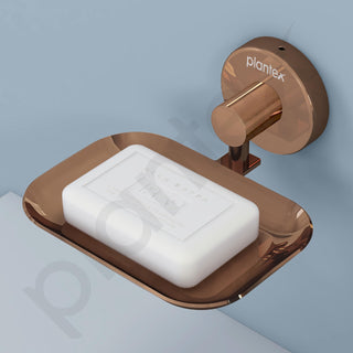 Plantex Galaxy 304 Grade Stainless Steel Single Soap Dish/Soap Stand/Soap Holder/Bathroom Accessories – (PVD Rose Gold)