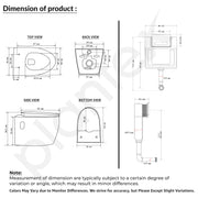 Plantex Polyethylene Wall Hung Commode for Toilet with Conceal Flush Tank/ Dual Flush/Soft Closing Seat- (White)