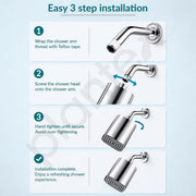 Plantex ABS Square Head Shower/4 Inch Overhead Rain Shower for Home/Hotel/Adjustable Shower Head for Bathroom - Pack of 1 (Chrome, 9011)