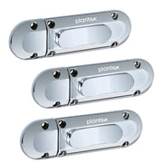 Plantex Door Stopper/Door Latch for Main Door/Baby Latch for Bathroom/Door Lock for Home and Office Doors - Pack of 3 (Chrome)