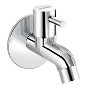 Plantex Pure Brass ICO-901 Water Tap for Bathroom with Water-Saving Technology Tap/Wall Mount Bib Tap with Wall Flange & Teflon Tape-7 Year Warranty(Chrome Finish)