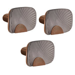 Plantex Knobs for Drawers/Drawer Knobs/Rectangle Knob for Cabinets/Pull-Push Knob for Kitchen/Bedroom/Drawer - Pack of 3 (Rose Gold & Satin Black)