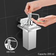 Plantex Liquid Soap Dispenser for Bathroom/304 Grade Stainless Steel Shampoo Dispenser/Handwash Dispenser/Bathroom Accessories - Pack of 1 (Delta - 2810, Chrome)