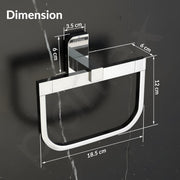 Plantex Napkin Ring for Bathroom/304 Grade Stainless Steel Towel Ring/Towel Hanger/Towel Holder/Bathroom Accessories - Pack of 1 (1902, Chrome)