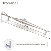 Plantex Cabinet Handle/288mm Handle for Cabinet/Door Pull-Push Handle for Home/Office - Pack of 1 (Satin)