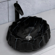 Plantex Ceramic Basin for Bathroom/Table Top Wash Basin/Washbasin for Living Room/Restaurant (Marble Finish, 17 x 15 x 6 Inch)