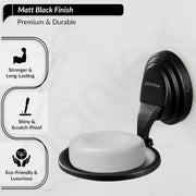 Plantex 304 Grade Stainless Steel Soap Dish/Soap Stand/Bathroom Soap Holder/Bathroom Accessories - Cubic (Black)