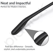 Plantex Cabinet Handle/160mm Handle for Wardrobe/Kitchen Handle/Pull-Push Handle for Home/Office - Pack of 1 (Black)