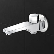 Plantex Steel Spout for Bathroom with Wall Flange and Teflon Tape/Button Attachment for Hand Shower-(AC06-Chrome)