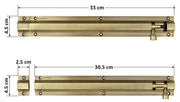 Plantex Stainless Steel Tower Bolt 12 inch/Tower Bolt for Home,Offices Doors and Windows/Tower Bolt for Main Door/Door Latch/Kundi/Chitakini/Door Latch for Windows - Pack of 1 (Brass Finish)