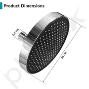 Plantex ABS 12 Inch Round Head Shower/Overhead Rain Shower/Shower for Home/Hotel/Adjustable Shower Head for Bathroom - Pack of 1 (Chrome, D615)