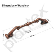 Plantex Door Handle/14 Inch Main Door Handle/Aluminium Door Handle/Pull-Push Door Handle/Door Accessories (Pack of 1, Copper Antique)