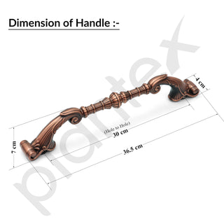 Plantex Door Handle/14 Inch Aluminium Main Door Handle/Pull-Push Doorhandle - (Pack of 2, Copper Antique)