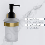 Plantex 304 Grade Stainless Steel Liquid Soap Dispenser/Shampoo Dispenser/Handwash Dispenser/Bathroom Accessories - Parv (Brass Antique)