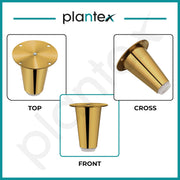 Plantex Heavy Duty Stainless Steel 3 inch Sofa Leg/Bed Furniture Leg Pair for Home/Furniture Sofa Legs for Table/Sofa Support Legs/Sofa Furniture Leg (Gold) Set of 10 Pcs