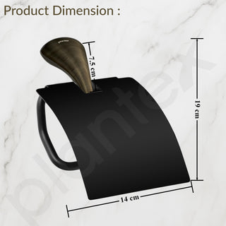 Plantex Smero Pure Brass Toilet Paper Holder/Tissue Paper Stand for Washroom/Bathroom - Contrive (Rich Antique)