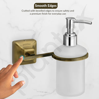 Plantex 304 Grade Stainless Steel Liquid Soap Dispenser/Shampoo Dispenser/Hand Wash Dispenser/Bathroom Accessories - Squaro (Antique)