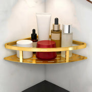 Plantex Bathroom Corner Rack for Wall/304 Grade Stainless Steel Shelf for Bathroom Corner/Bathroom Accessories Holder (9x9 inches, PVD Gold)
