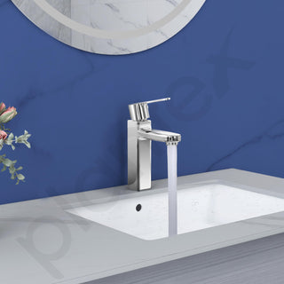 Plantex Single Lever Basin Mixer/Hot and Cold Water Mixer for Kitchen and Bathroom Accessories (Chrome)