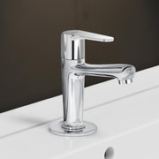 Plantex Pure Brass Pillar Cock Tap for Wash Basin with Teflon Tape/Single Lever Basin Tap/Tabletop Wash Basin Tap/Basin Tap/Faucet for Wash Basin (Dol-2301, Chrome)