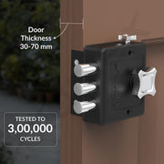 Plantex Heavy Duty Dead Bolt Lock/Rim Lock Set/Trio Lock Dead Bolt for Home/Office/Hotel â€“ Pack of 1 (Z-Black)