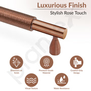 Plantex Cabinet Handle/96mm Handle for Cabinet/Wardrobe/Kitchen Handle/Door Pull-Push Handle for Home/Office - Pack of 1 (Rose Gold)
