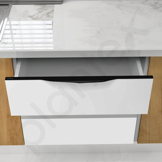 Plantex Profile Handle for Kitchen Cabinet/30 Inch Alluminium Drawer Profile Handle/Wardrobe Pull Handle for Home/Office/Hotel - Pack of 5 (Black)