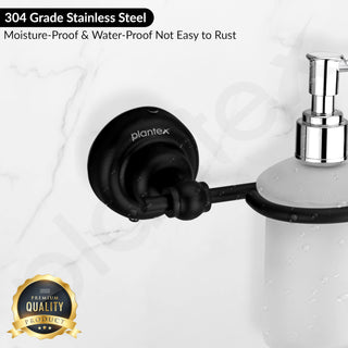 Plantex 304 Grade Stainless Steel Liquid Soap Dispenser/Shampoo Dispenser/Hand Wash Dispenser/Bathroom Accessories - Skyllo (Black)