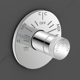 Plantex Brass Single Knob Shower Diverter with One Switch/Innovative Bathroom Mixer Valve/Cost-Effective Wall Mount Shower System Fitting - (Chrome, 8091)